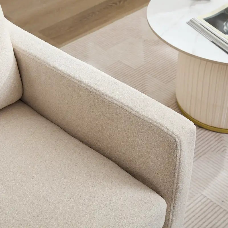 Fauteuil d'appoint pivotant en chenille grise, pivotant à 360°, 1 place, avec jupe et coussin de dossier amovible