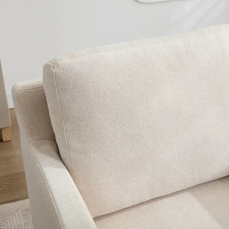 Fauteuil d'appoint pivotant en chenille grise, pivotant à 360°, 1 place, avec jupe et coussin de dossier amovible