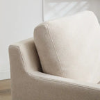 Fauteuil d'appoint pivotant en chenille grise, pivotant à 360°, 1 place, avec jupe et coussin de dossier amovible
