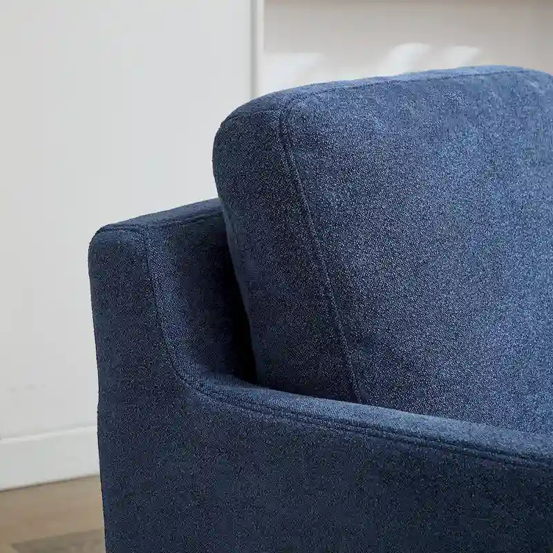Fauteuil d'appoint pivotant en chenille grise, pivotant à 360°, 1 place, avec jupe et coussin de dossier amovible