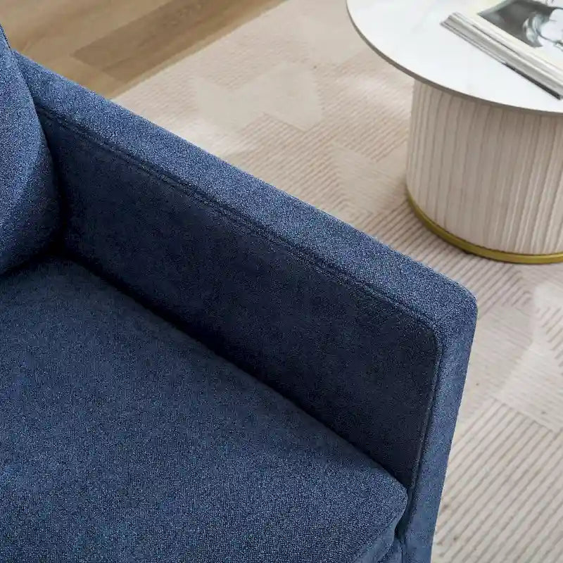Fauteuil d'appoint pivotant en chenille grise, pivotant à 360°, 1 place, avec jupe et coussin de dossier amovible