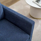 Fauteuil d'appoint pivotant en chenille grise, pivotant à 360°, 1 place, avec jupe et coussin de dossier amovible