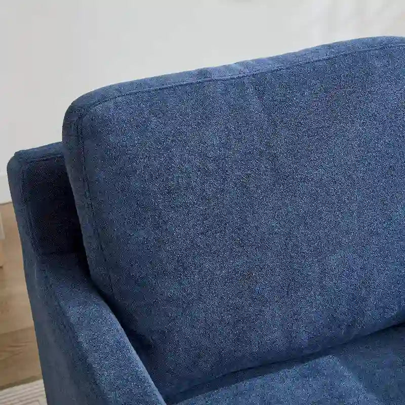 Fauteuil d'appoint pivotant en chenille grise, pivotant à 360°, 1 place, avec jupe et coussin de dossier amovible