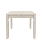 Table de salle à manger en bois massif gris, pieds carrés, 4 à 6 places