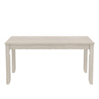 Table de salle à manger en bois massif gris, pieds carrés, 4 à 6 places