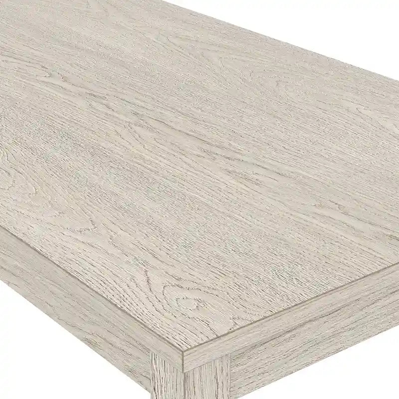 Table de salle à manger en bois massif gris, pieds carrés, 4 à 6 places