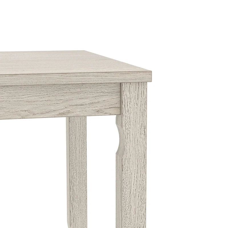 Table de salle à manger en bois massif gris, pieds carrés, 4 à 6 places