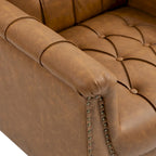 Fauteuil d'appoint capitonné moderne avec clous de tapissier (lot de 2)