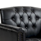 Fauteuil d'appoint capitonné moderne avec clous de tapissier (lot de 2)