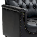 Fauteuil d'appoint capitonné moderne avec clous de tapissier (lot de 2)