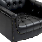 Fauteuil d'appoint capitonné moderne avec clous de tapissier (lot de 2)
