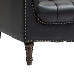 Fauteuil d'appoint capitonné moderne avec clous de tapissier (lot de 2)