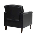 Fauteuil d'appoint capitonné moderne avec clous de tapissier (lot de 2)