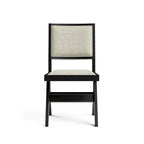 Chaises de salle à manger Evrena modernes noires en tissu rembourré de Furniture of America (lot de 2)