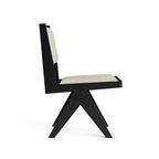 Chaises de salle à manger Evrena modernes noires en tissu rembourré de Furniture of America (lot de 2)