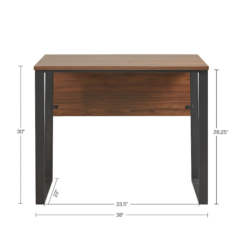 Bureau informatique 510 Design Carlyle de 38 pouces avec pieds en métal