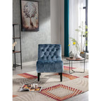 Fauteuil d'appoint en velours avec pieds en bois – Siège individuel, plusieurs couleurs