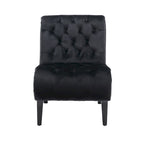 Fauteuil d'appoint en velours avec pieds en bois – Siège individuel, plusieurs couleurs