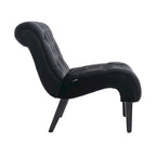 Fauteuil d'appoint en velours avec pieds en bois – Siège individuel, plusieurs couleurs