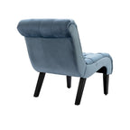 Fauteuil d'appoint en velours avec pieds en bois – Siège individuel, plusieurs couleurs