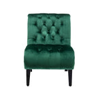 Fauteuil d'appoint en velours avec pieds en bois – Siège individuel, plusieurs couleurs