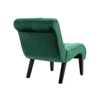 Fauteuil d'appoint en velours avec pieds en bois – Siège individuel, plusieurs couleurs