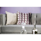 Canapé Nall en tissu rembourré avec dossier capitonné et accoudoirs Tuxedo par Furniture of America