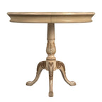 Table d'appoint ronde traditionnelle sur pied, marron foncé – Finition cerisier de plantation