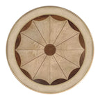 Table d'appoint ronde traditionnelle sur pied, marron foncé – Finition cerisier de plantation