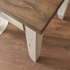 Table de chevet en bois bicolore à 1 tiroir, style ferme rustique