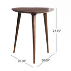Table d'appoint en bois Naja Mid-Century de Christopher Knight Home - 20 L x 20 l x 22,75 H