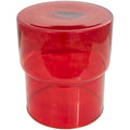 Table d'appoint ronde en verre transparent rouge