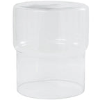 Table d'appoint ronde en verre transparent rouge