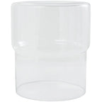 Table d'appoint ronde en verre transparent rouge