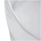 Table d'appoint ronde en verre transparent rouge