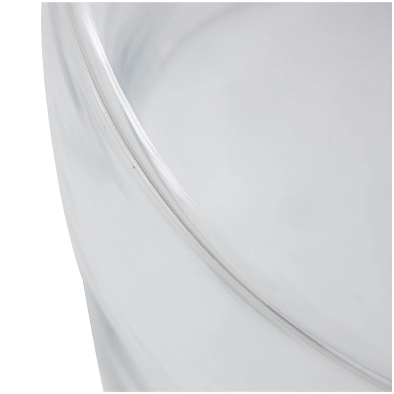 Table d'appoint ronde en verre transparent rouge