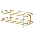 Étagère de présentation à 4 niveaux en acier et verre, voûtée, laiton/bronze noirci