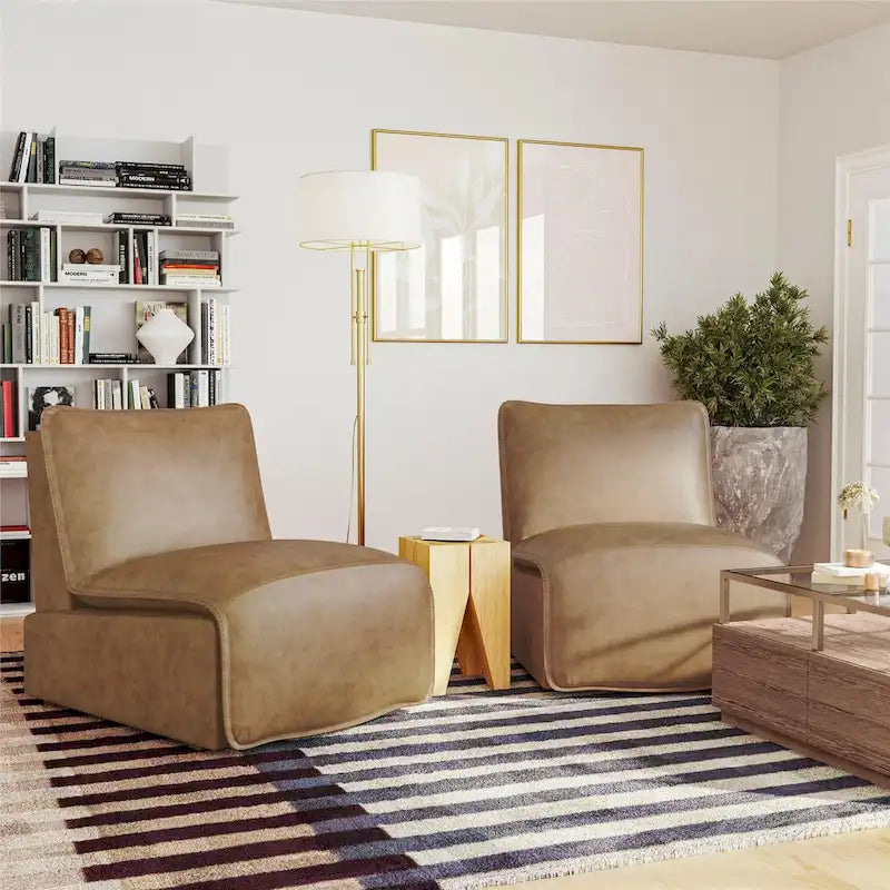 Fauteuil inclinable électrique en similicuir espresso / noisette, 1 place