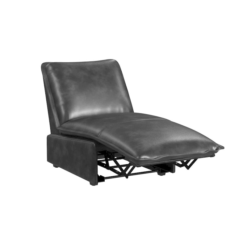 Fauteuil inclinable électrique en similicuir espresso / noisette, 1 place