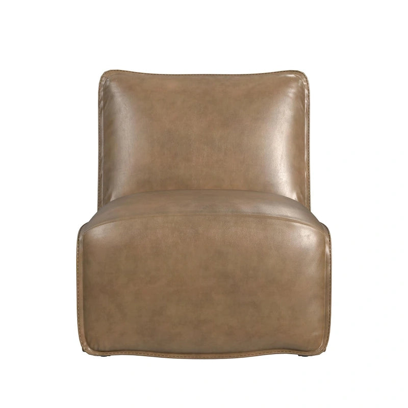 Fauteuil inclinable électrique en similicuir espresso / noisette, 1 place