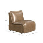 Fauteuil inclinable électrique en similicuir espresso / noisette, 1 place