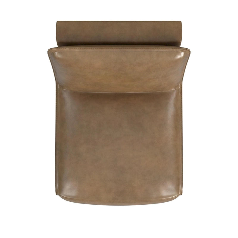 Fauteuil inclinable électrique en similicuir espresso / noisette, 1 place