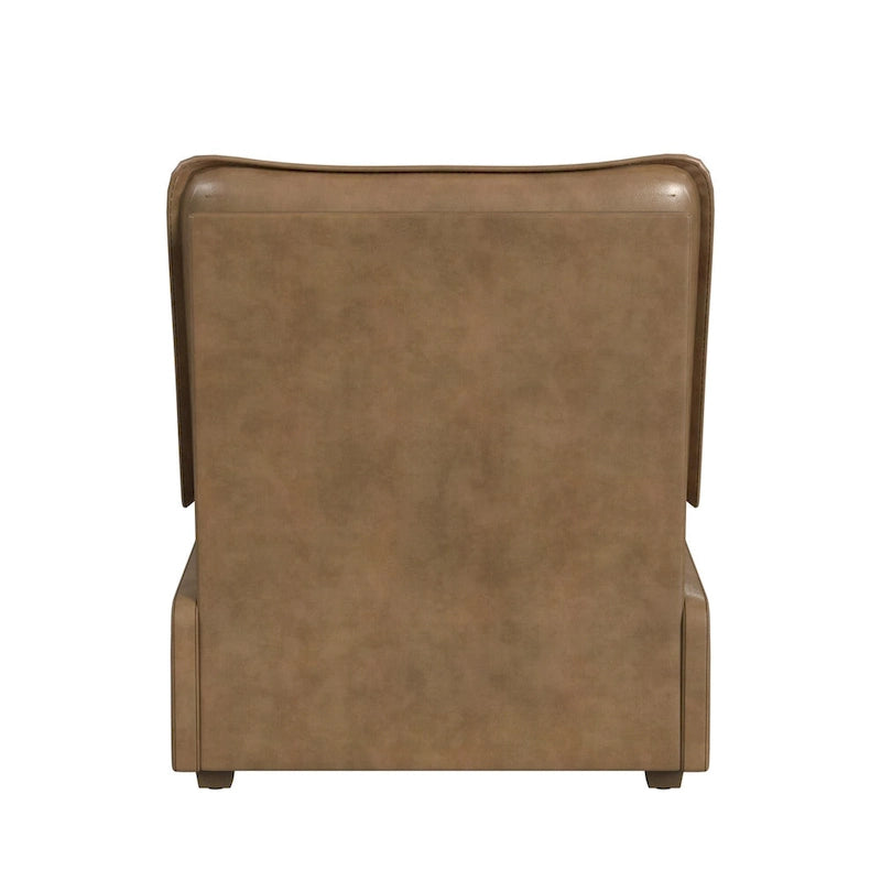 Fauteuil inclinable électrique en similicuir espresso / noisette, 1 place