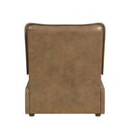 Fauteuil inclinable électrique en similicuir espresso / noisette, 1 place