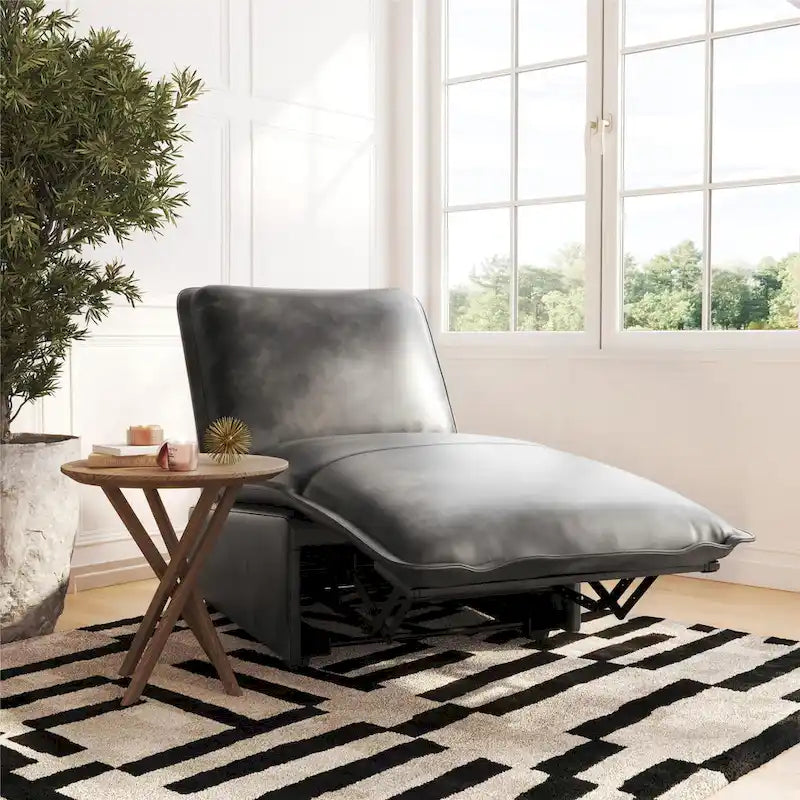 Fauteuil inclinable électrique en similicuir espresso / noisette, 1 place