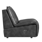 Fauteuil inclinable électrique en similicuir espresso / noisette, 1 place