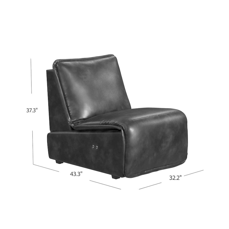 Fauteuil inclinable électrique en similicuir espresso / noisette, 1 place