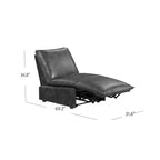 Fauteuil inclinable électrique en similicuir espresso / noisette, 1 place