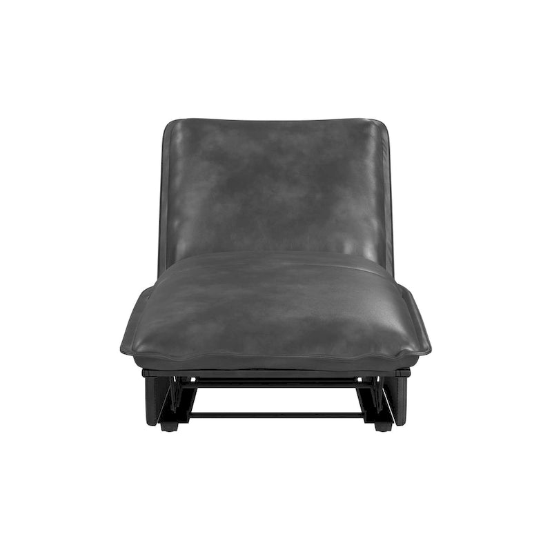 Fauteuil inclinable électrique en similicuir espresso / noisette, 1 place