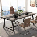 Table de conférence rectangulaire de 1,80 m, table de réunion de 180 cm pour 6 à 8 personnes
